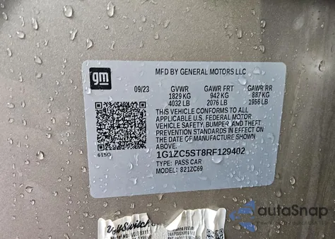 2024 Chevrolet Malibu Ls z USA, uszkodzony, nr VIN 1G1ZC5ST8RF129402